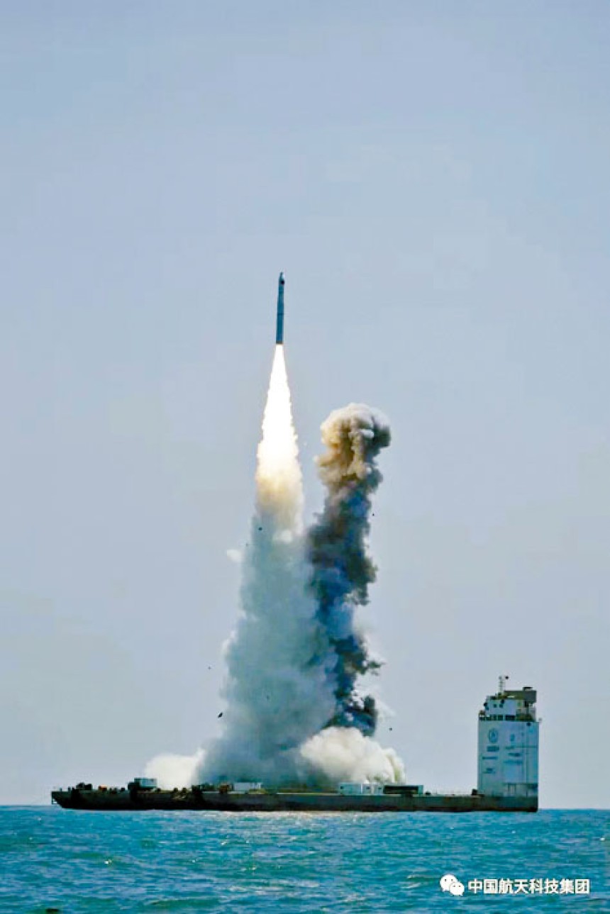 長征11號成功運載衞星首實現海上一站式發射