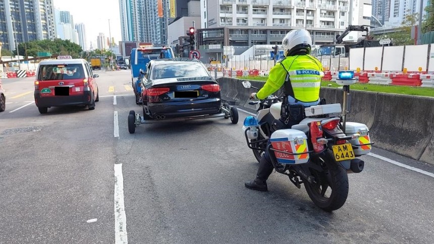 警打擊西九龍區交通違例 發2568張告票 即場拖走18部違泊車
